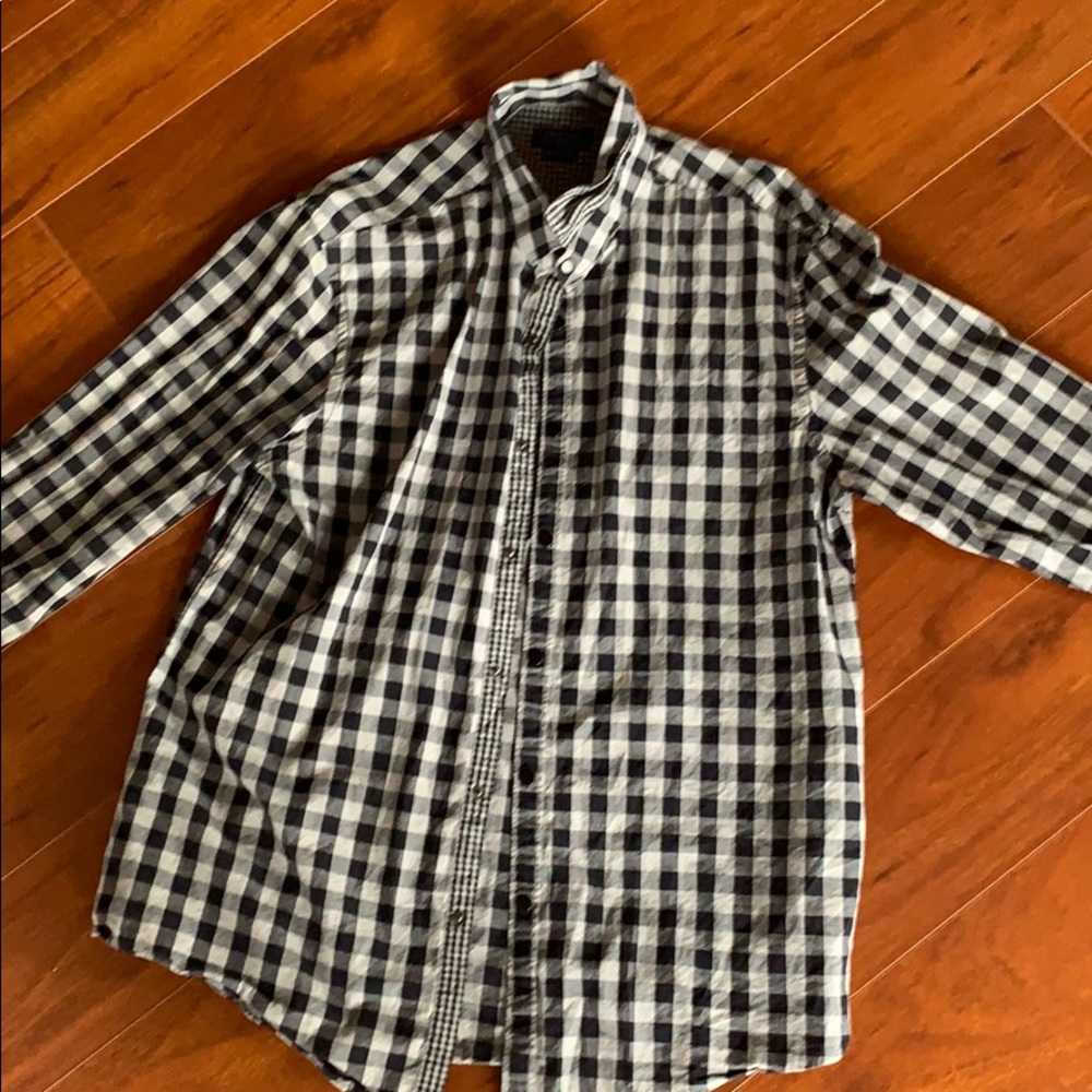 Zara Relaxed Fit Plaid Shirt L